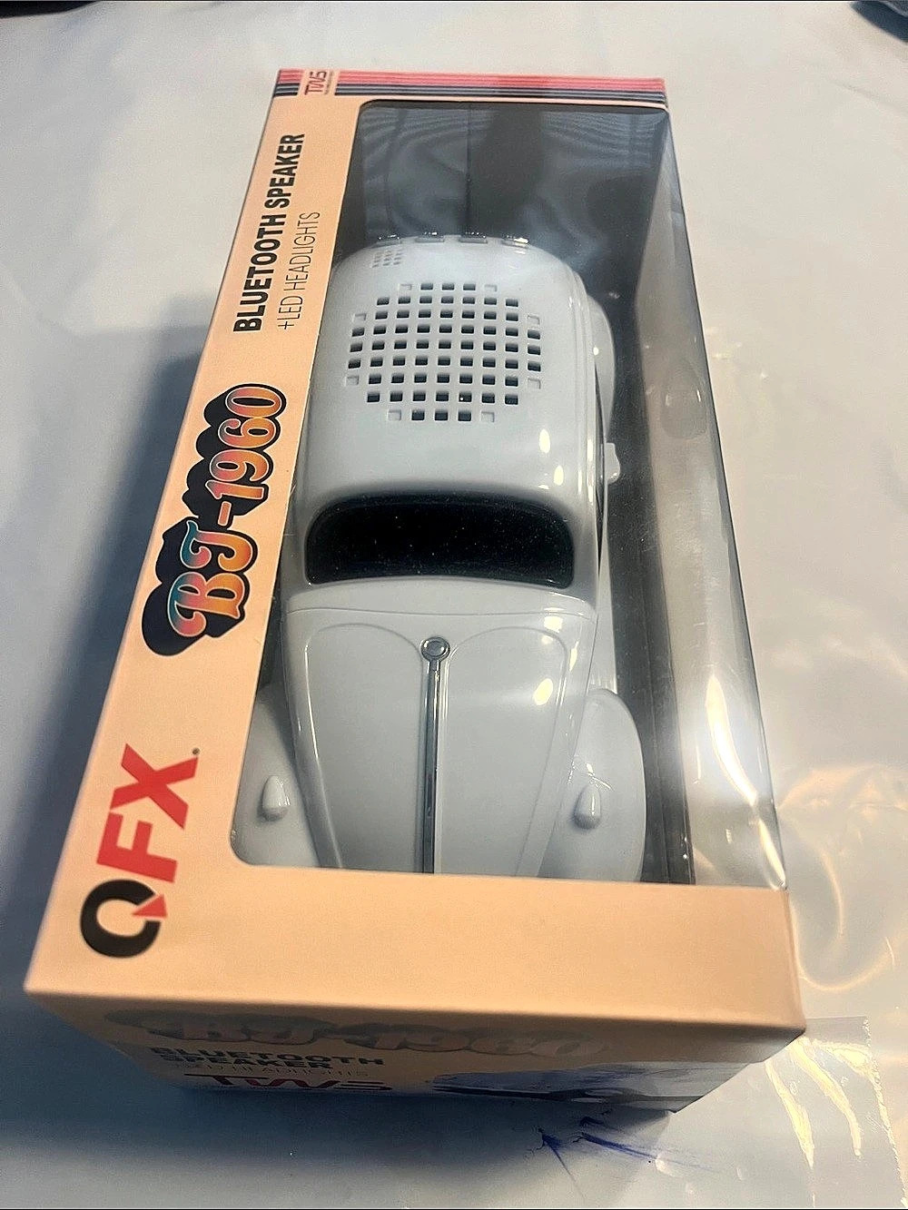 VW beetle Volkswagen bug. QFX BJ-1960 Blue Bluetooth Speaker NWT